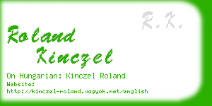 roland kinczel business card